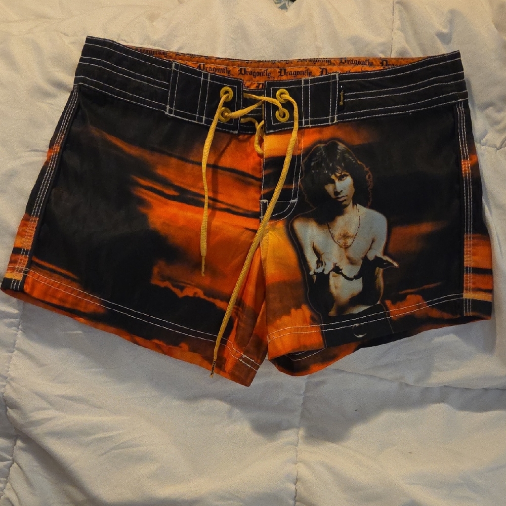Vibrant Orange Graphic Women's Athletic Shorts